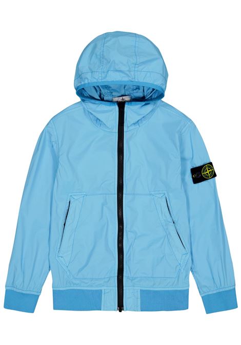 Giubbino bambino azzurro in nylon